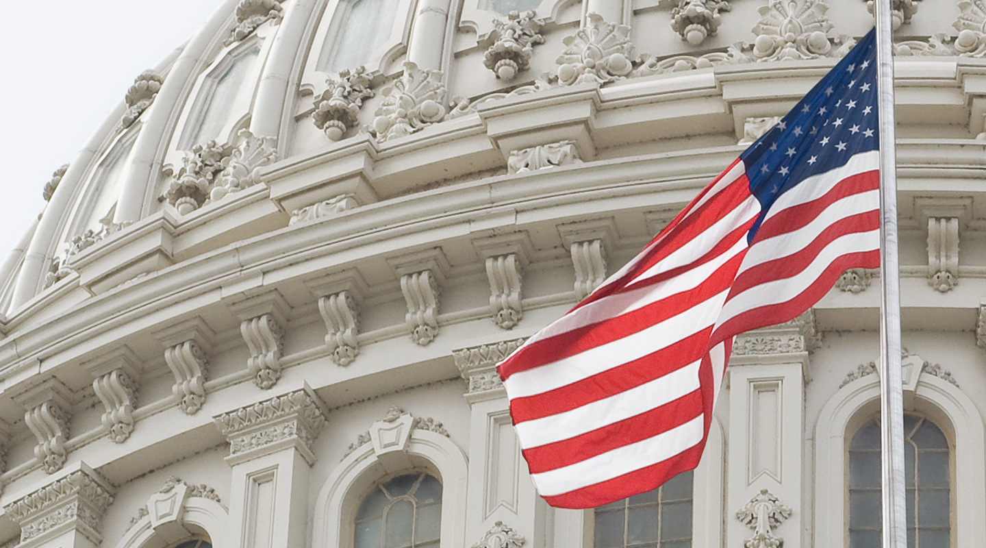 usa flag hanging